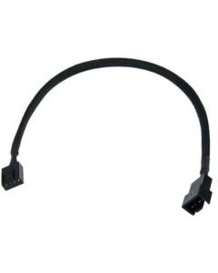 Phobya Extension Cable, 4-Pin (PWM), 30cm, Sleeved, Black