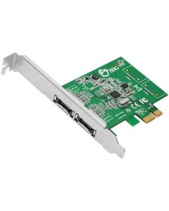 SIIG DP eSATA 6Gb/s 2-Port PCIe Dual Profile PCI Express 2-Port eSATA 6Gb/s Host Adapter (SC-SA0M11-S1)