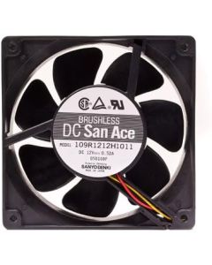 Sanyo Denki 109R1212H1011 120mm x 120mm x 38mm 3pin TAC Sensor Hi-speed 2600RPM 102.5cfmLow Noise 39dBA Case Fan