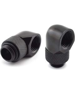 G1/4" Male to Female FittingLBTODH 2pcs 90 Rotary Elbow Water Cooling Fittings for Computer Water Cooling System(Black)