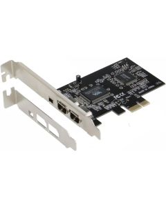 Sedna - PCIe (PCI Express) 3 Ports 1394A (Firewire) Adapter Card (VIA) (3E, 2X 6 Pin + 1 x 4 Pin External Port) with Low Profile Bracket