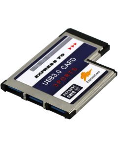 JMT 3 Ports Hidden Inside USB 3.0 to Expresscard 54mm USB3.0 Adapter Converter for Express Card Laptop Notebook PC