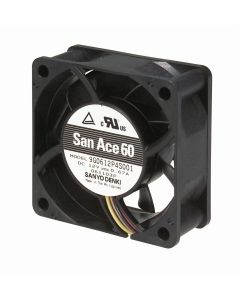 Axial Fan, San Ace 60 Series, 12 V, DC, 60 mm, 38 mm, 58 dBA, 65 cu.ft/min