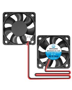 WINSINN DC 50mm Fan 5V 5010 Dual Ball Bearing Brushless Cooling Turbine Turbo 50mmx10mm 2PIN (Pack of 2Pcs)