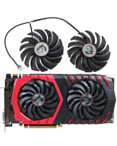 CCBBAA 2PCS PLD10010S12HH DC12V 0.40A 4PIN for MSI RX470 480 570 580 GTX1080Ti 1080 1070 1060 Gaming Graphics Card Cooler Fan