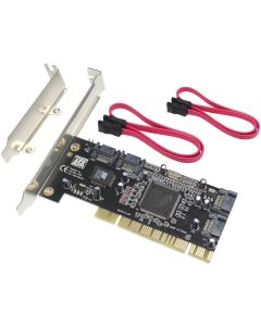 GODSHARK 4 Ports PCI SATA Raid Controller Internal Expansion Card with 2 Sata Cables, PCI to SATA Adapter Converter for Desktop PC Support HDD SSD