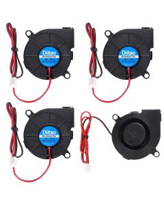 Diitao 4PCS 5015 Cooling Blower Fan 3D Printer DC 12V Fans Brushless Cooling Blower Fan 50x50x15mm 2PIN for 3D Printer Accessory (DC 12V)