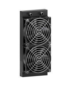 Clyxgs Water Cooling Radiator, 12 Pipe Aluminum Heat Exchanger Radiator with Fan for PC CPU Computer Water Cool System DC12V 240mm