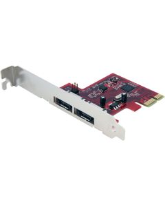 StarTech.com 2 Port SATA 6 Gbps PCI Express eSATA Controller Card - Storage Controller - 2 Channel - eSATA 6Gb/s - 6 Gbit/s - PCIe - PEXESAT32