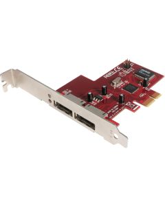 StarTech.com 2 Port PCI Express eSATA Controller Adapter Card - Dual Port PCIe eSATA Card w/Low Profile/Half-Height Bracket (PEXESATA2)
