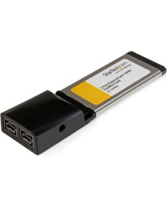 StarTech.com 2 Port ExpressCard 1394b FireWire Laptop Adapter Card - Texas Instruments FireWire Card - ExpressCard FireWire 800 (EC1394B2)